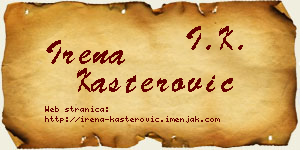 Irena Kašterović vizit kartica
